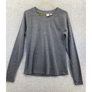 BP Women's waffle Knit sweater Gray Long sleeve size Large